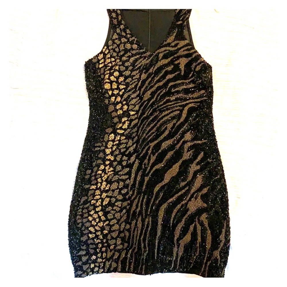 All-Saints Hand Embellished Sequin Dress